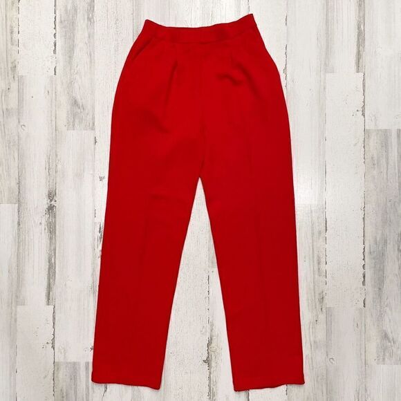 St. John High-Waisted Stretch Pleated Pants - Picture 1 of 5